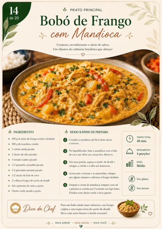 Bobó de Frango com Mandioca