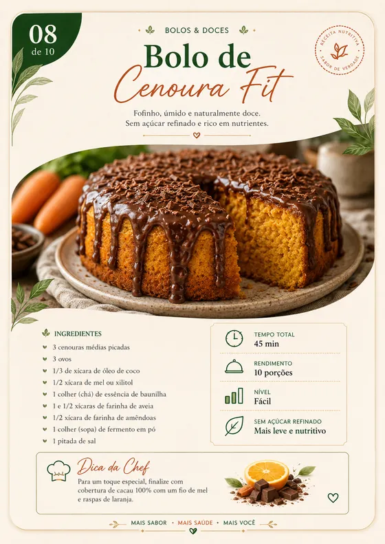 Bolo de Cenoura Fit