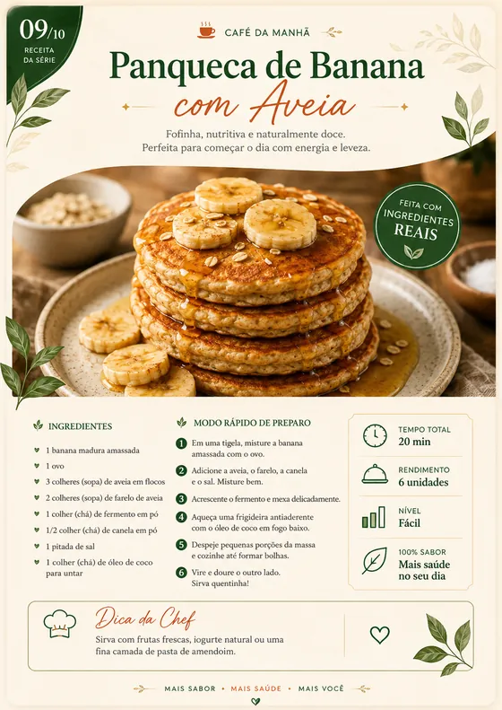 Panqueca de Banana com Aveia